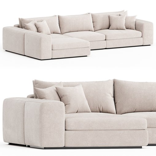 Sofa Vista Grande Lounge 3d model Download  Buy 3dbrute