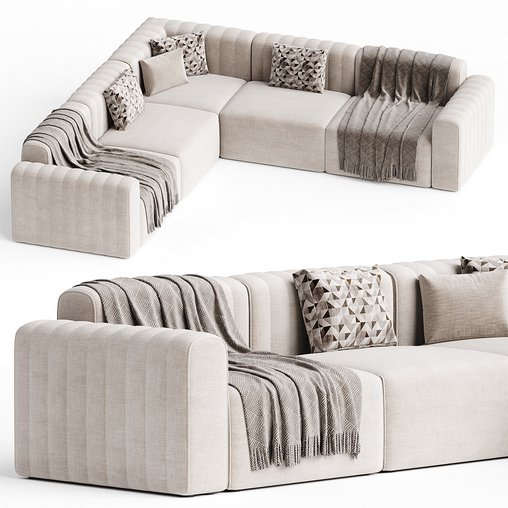 RIFF Corner sofa By NORR11 3d model Download  Buy 3dbrute