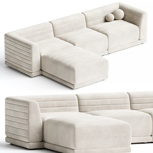 Ivano Sectional Sofa 3d model Download  Buy 3dbrute