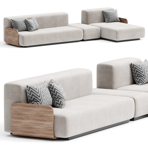 KLASTER sofa By prostoria 3d model Download  Buy 3dbrute