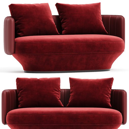 PARADISE BIRD seater sofa By Wittmann 3d model Download  Buy 3dbrute