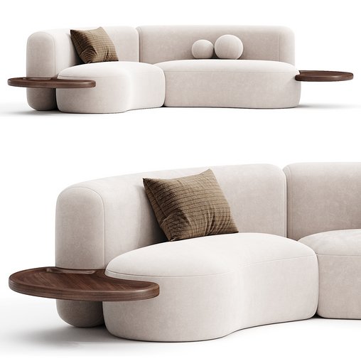 Sofa and coffee tables Oze by Christophe Delcourt