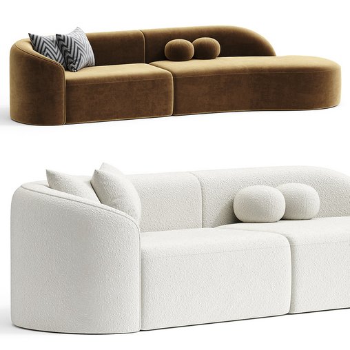 FROST CORNER SOFA 3d model Download  Buy 3dbrute