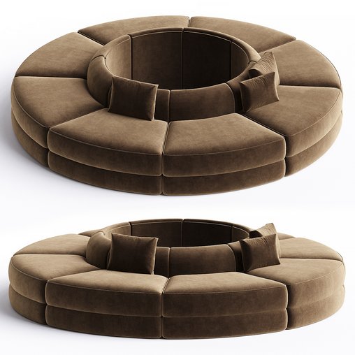 Maura Modular Convex Circle Sectional