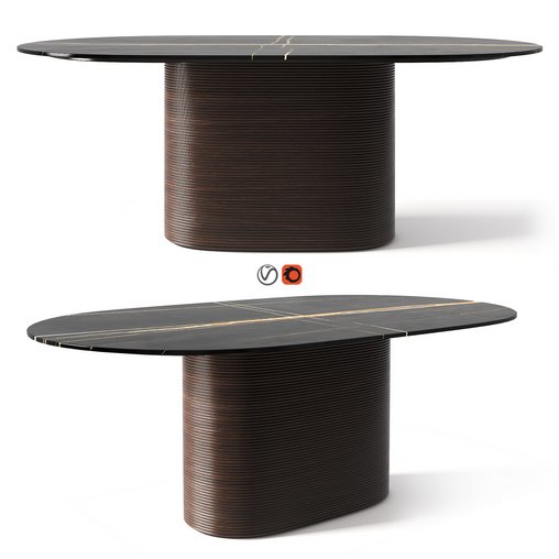 MillamilIi vs Waves Dining Table 3d model Download  Buy 3dbrute