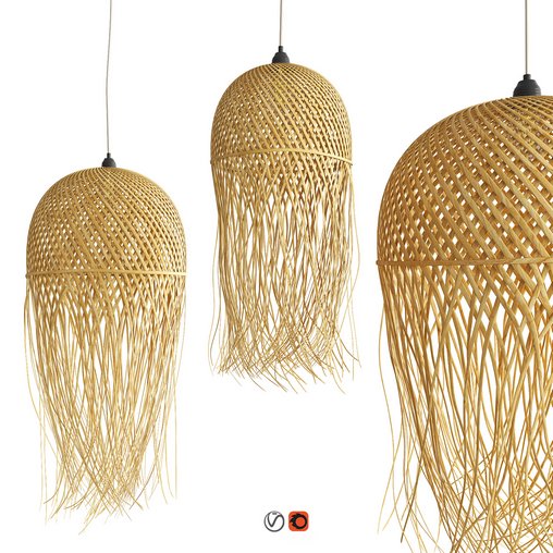 Bamboo Hanging Lights 3d model Buy Download 3dbrute