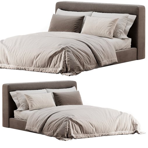 Aidan Bed Pebble Pewter