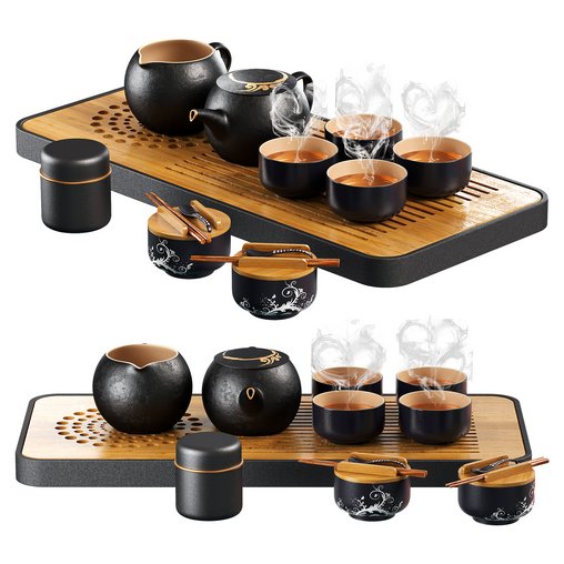 Tea set 3d model Download  Buy 3dbrute