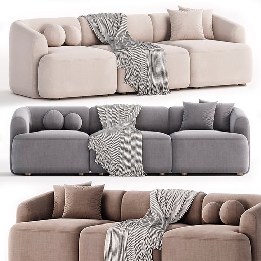 Sofa modular Sofia 3d model Download  Buy 3dbrute