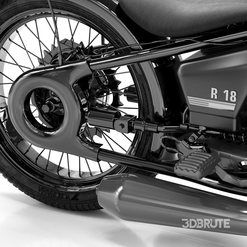 BMW R18 Bobber 3d model Buy Download 3dbrute