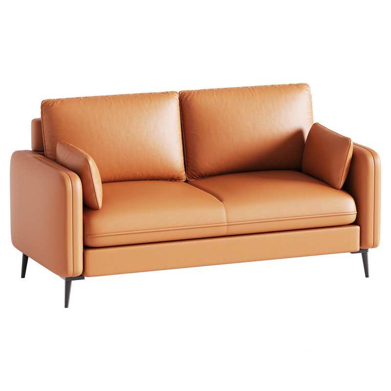 Faux Leather Sofa 3d model Buy Download 3dbrute