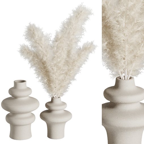 Pampas bouquet vase Set45