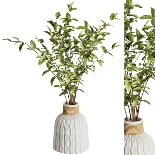 Green branches vase Set43