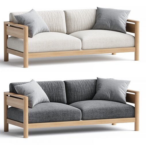 Sofa Lulu and Georgia Blanche Outdoor 3d model Download  Buy 3dbrute