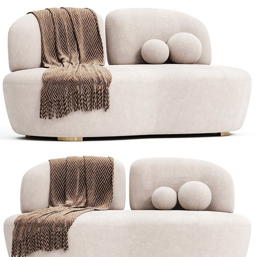 TWIN MOON Sofa By Missana design 3d model Download  Buy 3dbrute