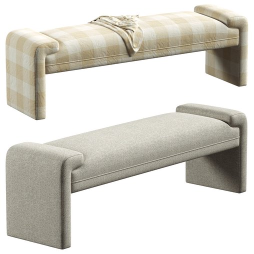 Andrea Checkered Pattern Bench