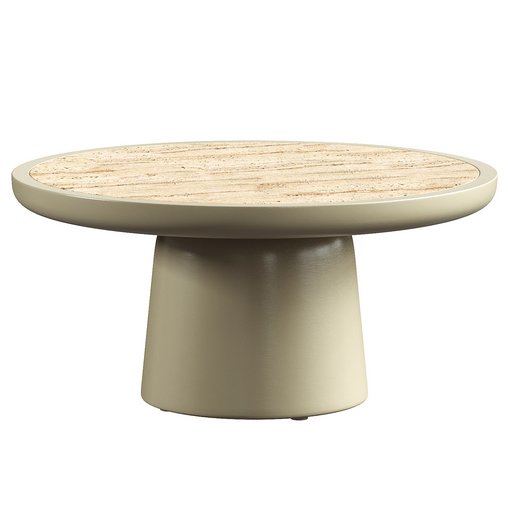 NOVA ALUMINUM ROUND COFFEE TABLE