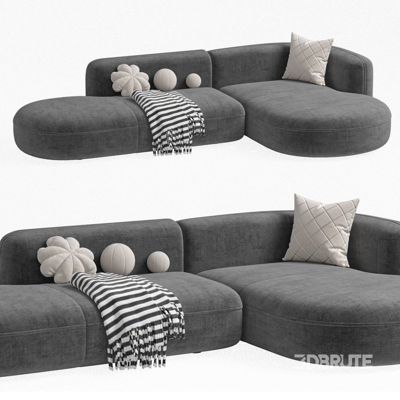 Sofa ROYALTY 2.0 by Luzaro, Configuration 1 3d model Buy Download 3dbrute