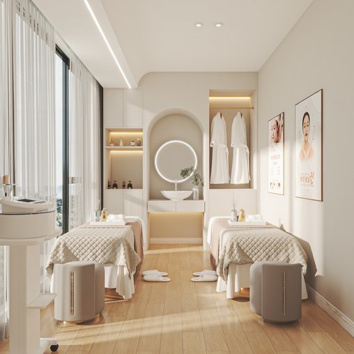 Modern spa room