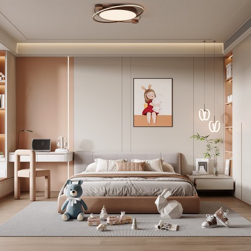Modern bedroom 3d model Download  Buy 3dbrute