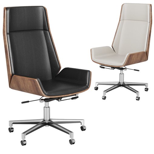 Faux leather office chair