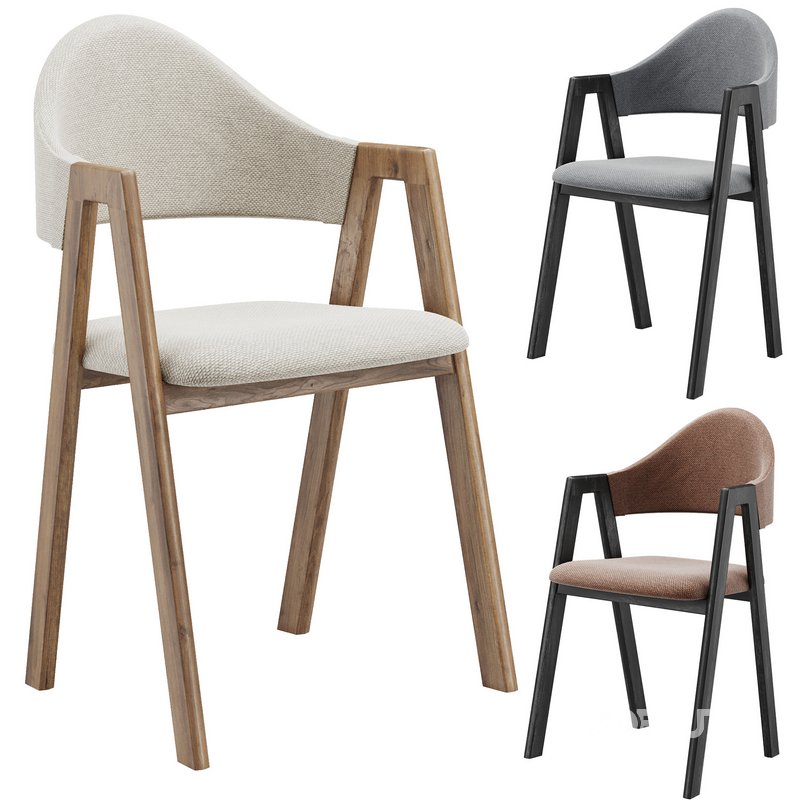 Curved Back Chair 3d model Buy Download 3dbrute
