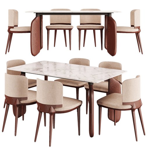 Modern Sintered Stone Tabletop Dining Table