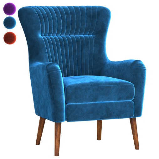 Uttermost_Dax_Accent_Chair 3d model Download  Buy 3dbrute