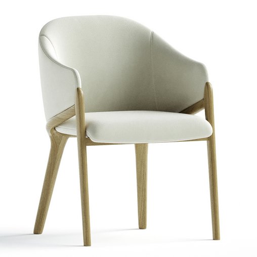 Coffey Cream Fabric And Walnut Arm Dining Chair