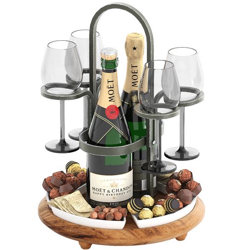 weston wine charcuterie caddy two bottle 3d model Download  Buy 3dbrute