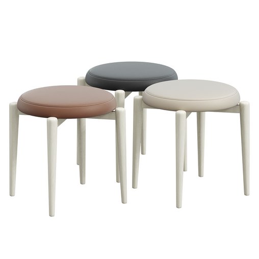 Modern Uplostered Stackable Accent Stools