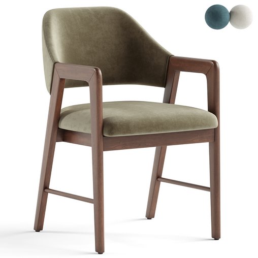 Milton Dining Armchair 3d model Download  Buy 3dbrute