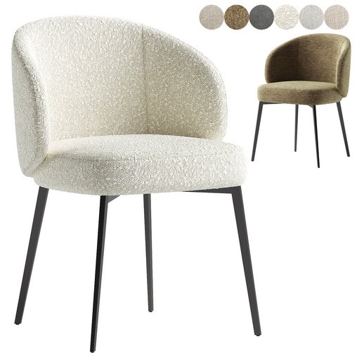 Boucle Dining Armchair Set 2 Eichholtz Lloyd