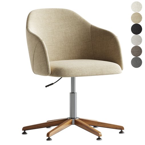 Edna Desk Chair Fedora Oatmeal