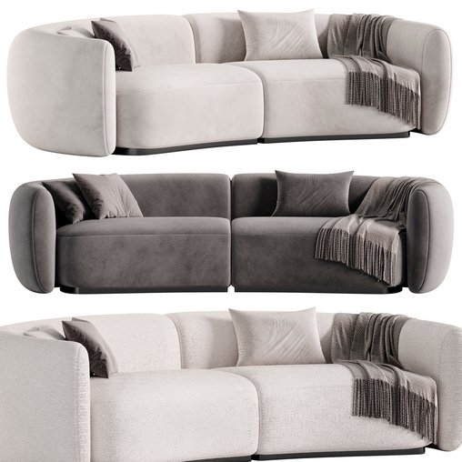 Pacific Sofa By Moroso 3d model Download  Buy 3dbrute