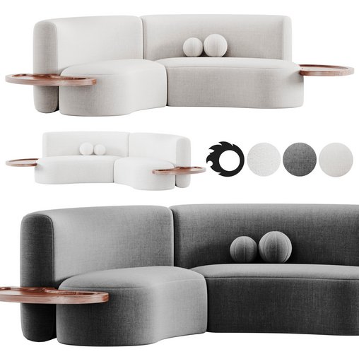 OZE MODULAR SOFA 3d model Download  Buy 3dbrute