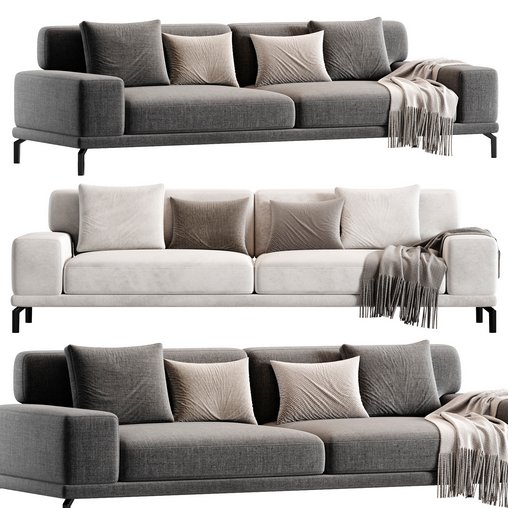 Ditre Italia Blake Sofa 3d model Download  Buy 3dbrute