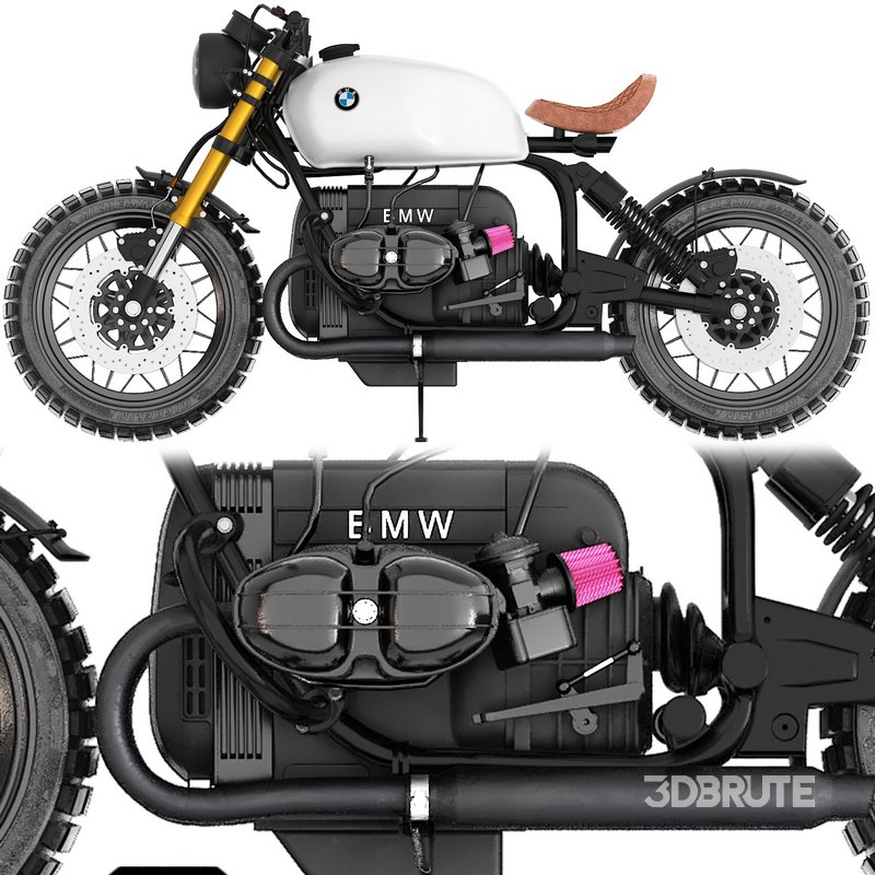 BMW R18 Bobber 3d model Buy Download 3dbrute