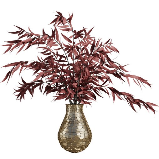 Red branches vase Set44