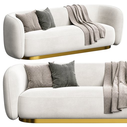 SOFA ROXY by Eichholtz 3d model Download  Buy 3dbrute