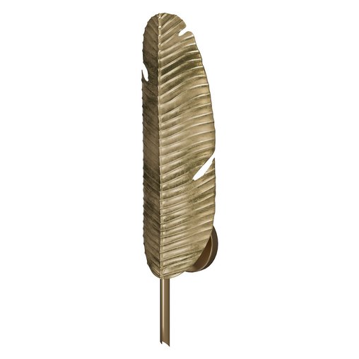 Tropical Brass Leaf Wall Sconce