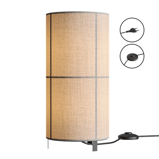 EXCLUSIVE FABRIC STRIP LAMPSHADE DESIGN TABLE LAMP