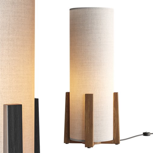 Breton 1 Light Table Lamp in Natural 3d model Download  Buy 3dbrute