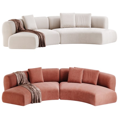 COSY CURVE SOFA 3d model Download  Buy 3dbrute