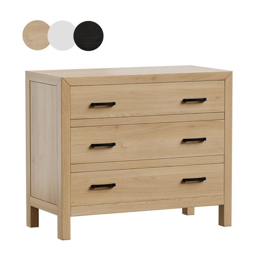 Linwood 3-Drawer Dresser 3d model Download  Buy 3dbrute