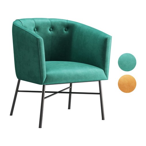 Aurelie Tub Chair in Emerald Green Velvet