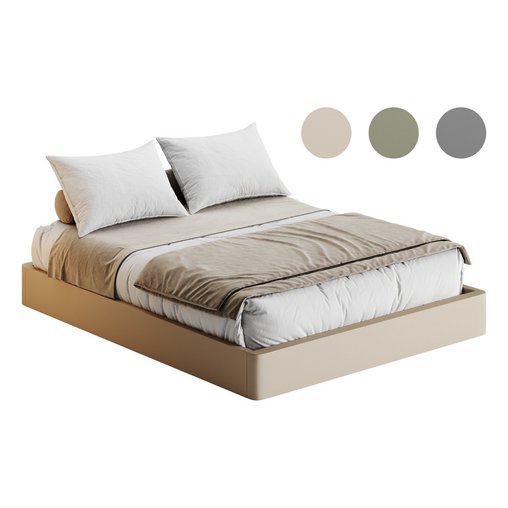 Grey Platform Bed