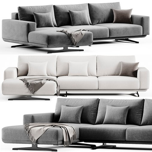 Zillis Corner Sofa By Skdesign 3d model Download  Buy 3dbrute