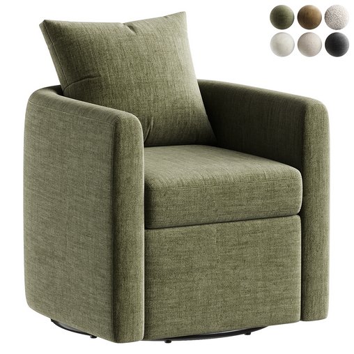 chelseaann upholstered swivel barrel