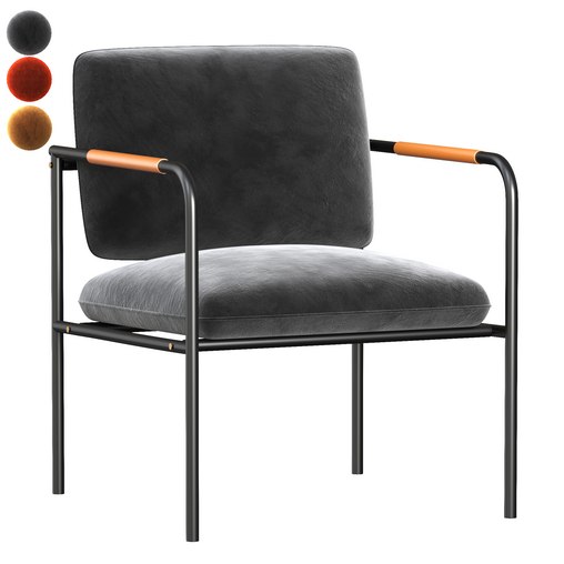 Sauder Boulevard Cafe Metal Lounge Chair Charcoal Gray Finish 3d model Download  Buy 3dbrute